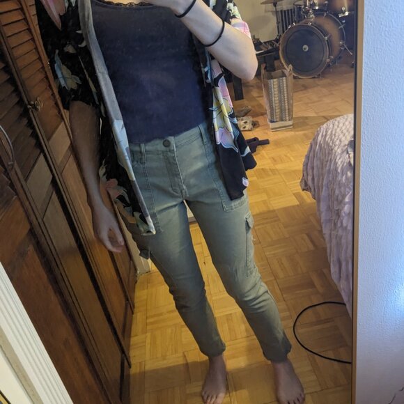 Billabong Black Floral Button Down Shirt - Picture 3 of 8